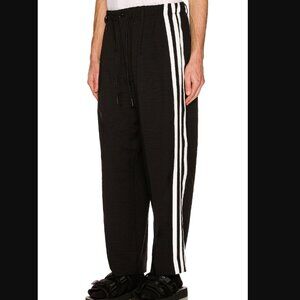 Y-3 Black ES Track Pants Three-Stripe XXL US 40 NWT $350